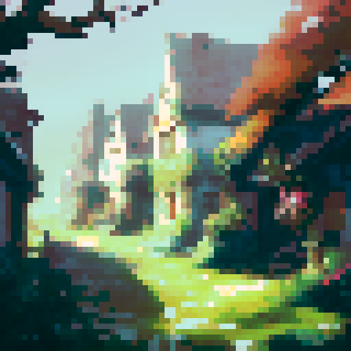 dark gothic style, city in the woods, winterfell, waterfall