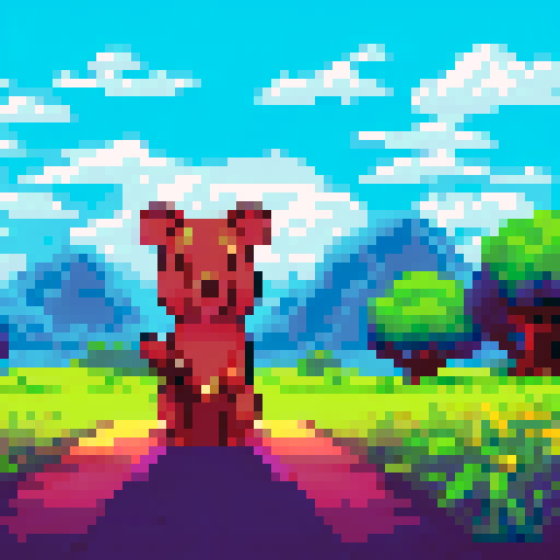 Make me happy animal holding phone in meadow clear sky