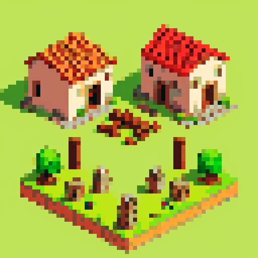 Top down Post apocalyptic ancient roman farmland rpg tileset