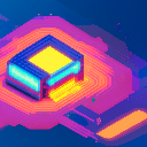 Speed powerup pixel icon, vibrant colors, dynamic motion lines, retro video game aesthetic, 8-bit graphics, pixelated explosions, neon glow, pixel art grid, arcade-inspired, fast-paced action, high score display, pixel clouds, pixeled lightning bolts, pixelated flames, pixelated speed trails
