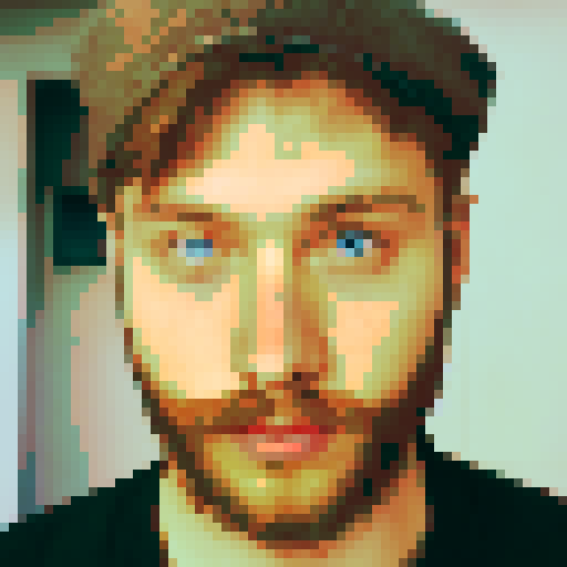 portrait man with blue eyes and beard