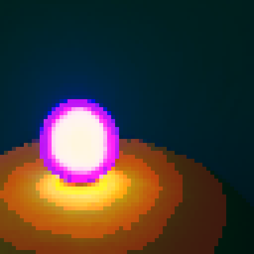 glowing round energy particle