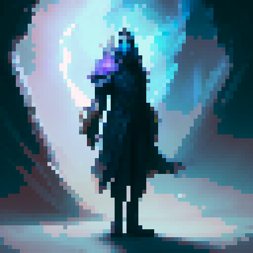 create a lightning element heavenly wizard with a sapphire inspired color palette casting a revival spell. use the colors blue, yellow, black, white and orange. No other colors at all.