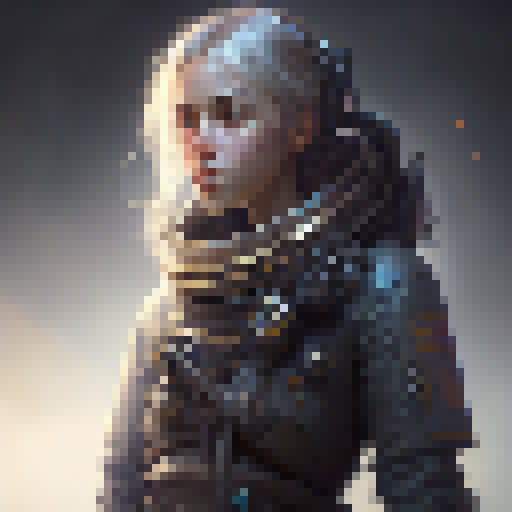 3d realistic portrait of a girl