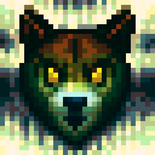 wolf avatar, portrait, glowing eyes, pfp