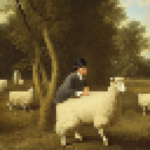 Man on sheep