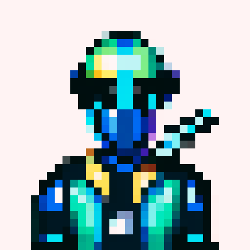 armour, medieval knight, intricate detailing, metallic sheen, bold colors, 8-bit aesthetic, sharp edges, glossy finish, layered design, reflective surfaces, vibrant pixelation, sRGB color profile