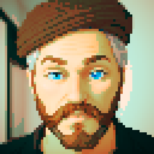 portrait man with blue eyes and beard