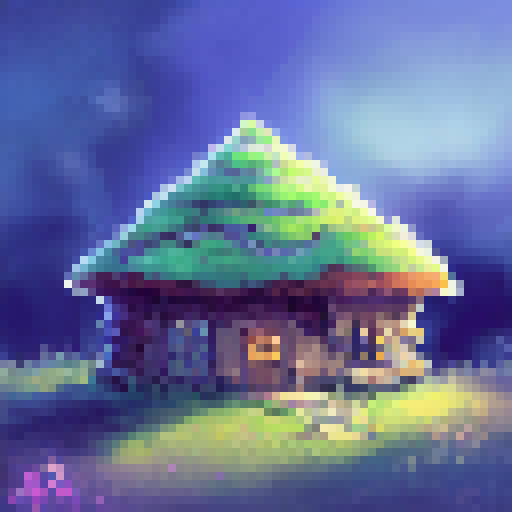 small dwarf house on small planet in space