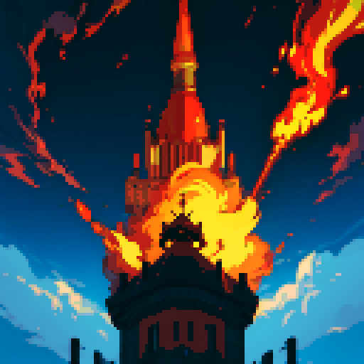 Fire, flames, beam of fire, cone of fire