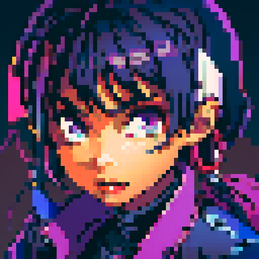 Colorful, retro, vibrant, 8-bit, pixelated, sRGB