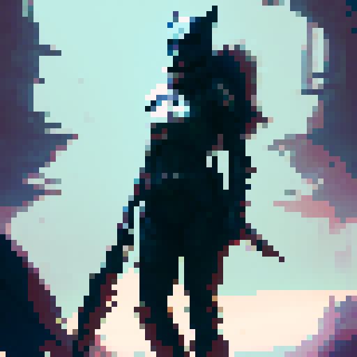 Dark knight, asset for a game. Transparent background, view from right side. Asset for unity

