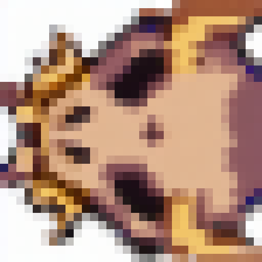 pixelated snake head from above