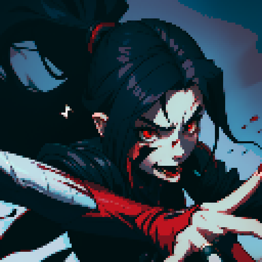 blood splatter, vampire attack, dynamic, vampire claws, vampire fangs, blood