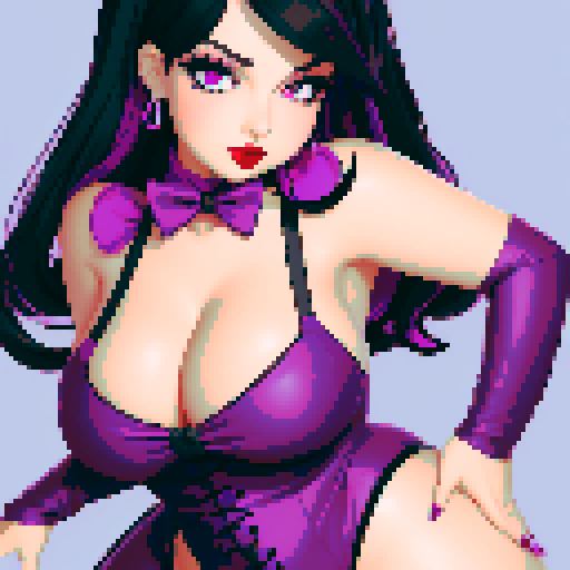 curvy, cute, goth girl, black hair, purple eyeshadow, red lipstick, glamour shot.