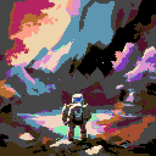 black and white astronaut, cosmic scenery, overlooking, landscape portrait