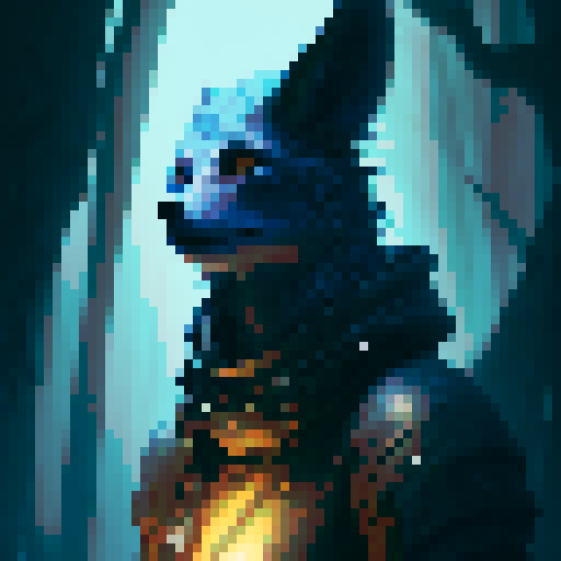 a werewolf, standing in the forest, red eyes. looking at us, slightly bent forward