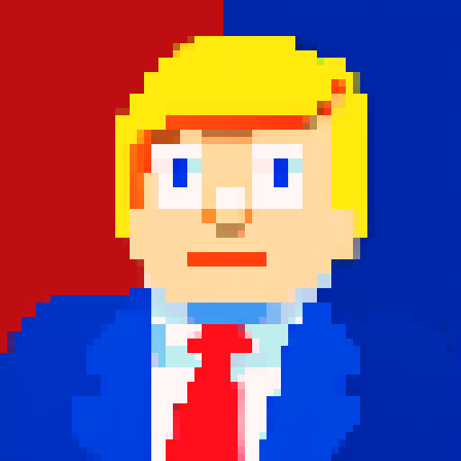 donald trump pixel art
