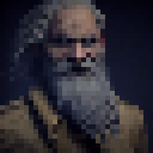 portrait cinematic The old man sat on his rocking chair and his long beard was wrapped around his neck like a scarf. With each rock, his beard twirled this way and that, the hair arranged in new snake-like patterns on his chest, very detailed, surreal, long curly beard down to the ground, animated cinematic atmosphere, super realistic 3D, cinematic lighting Excellent graphics