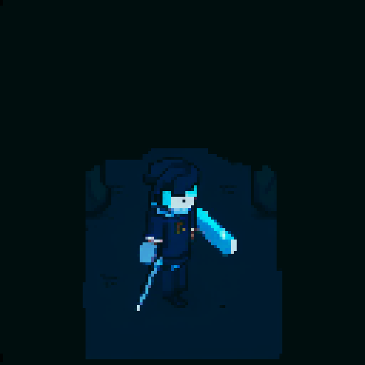 First person view of character scrolling on phone