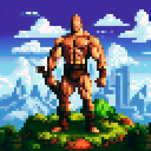 Muscular, armored human warrior