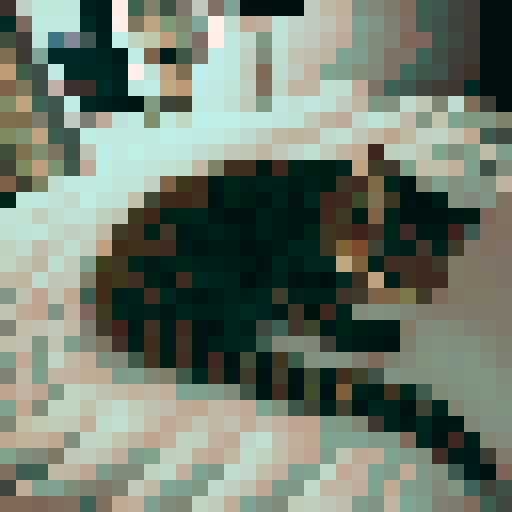 cat, curled up, sleeping, 32x32 pixel art
