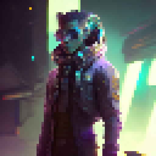 Futuristic, cyberpunk
    
        Ekko runs through the neon-lit cityscape, his glowing time-travel device in hand, dodging flying drones and blasting futuristic guns at pursuers.