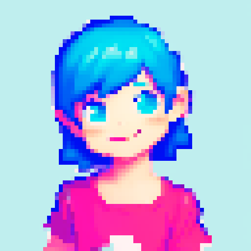 portrait, sprite art, happy child
