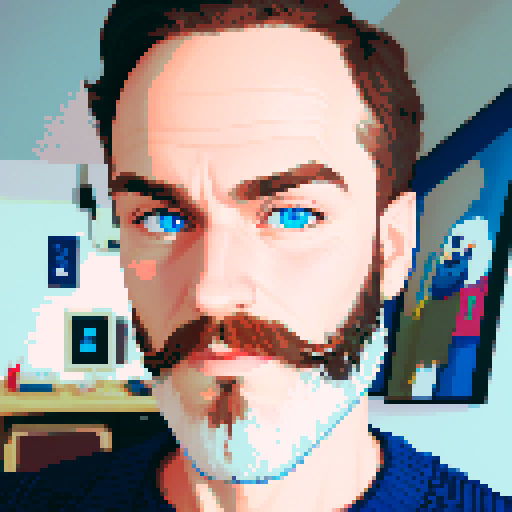 portrait man with blue eyes and beard