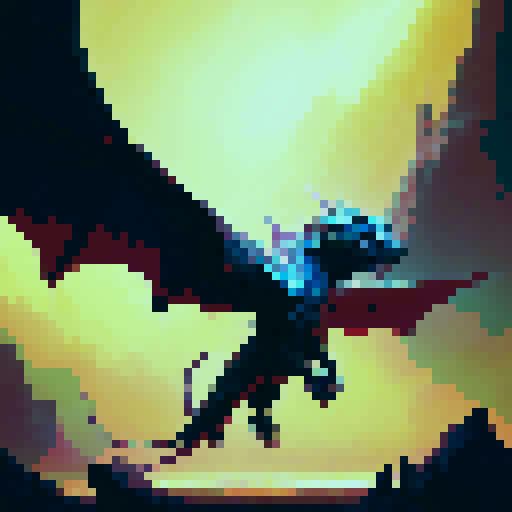 powerful, majestic, crimson dragon soaring through cosmic abyss, fiery breath illuminating starry galaxies, intricate scales glimmering with ethereal magic, ancient runes adorning its colossal wings, evoking a sense of epic fantasy RPG adventure