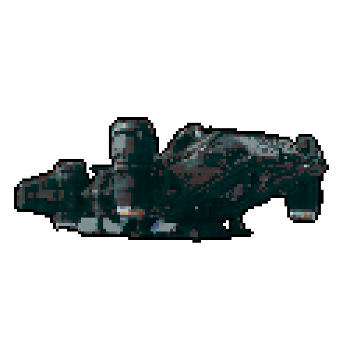 pixel art silver spaceship