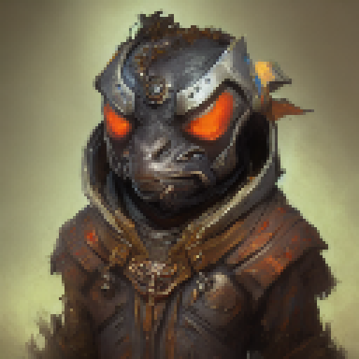 Stoic Dota hero with glowing eyes donning painted metal helmet and intricate inked face paint, brought to life in a realistic digital art style.