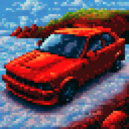 pixel car
