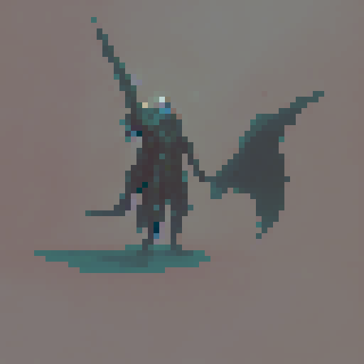 a warrior teleporting through a portal