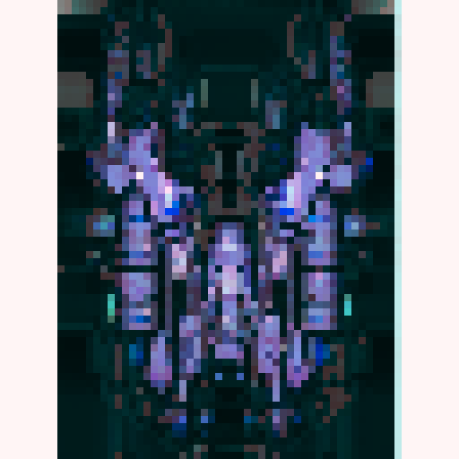 space battleship, sleek and angular, glowing blue propulsion engines, futuristic design, metallic hull with rivets, pixelated details, vibrant colors, starry background, shooting laser beams, intense action, dynamic composition