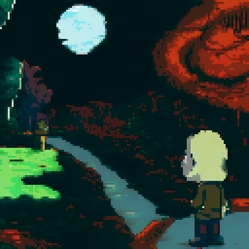 large jaw protagonist in the bottom right with cigarette and shiny golden gun in left hand, dark green top, brown trousers, only change the character
