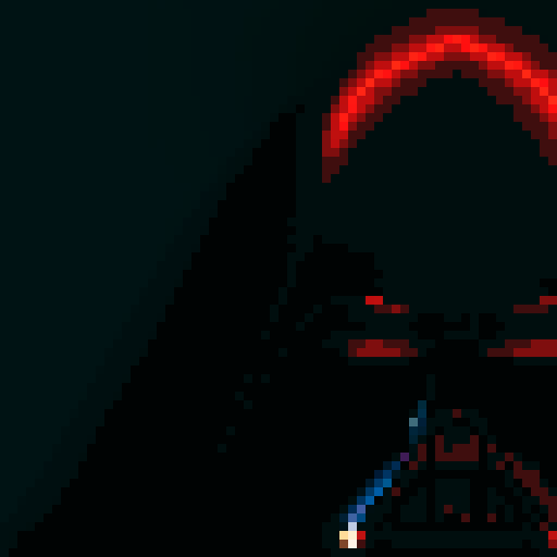 darth vader face close-up with red lightsaber