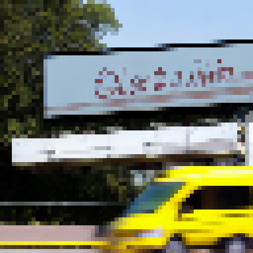 An image of a billboard with clear and catchy text.