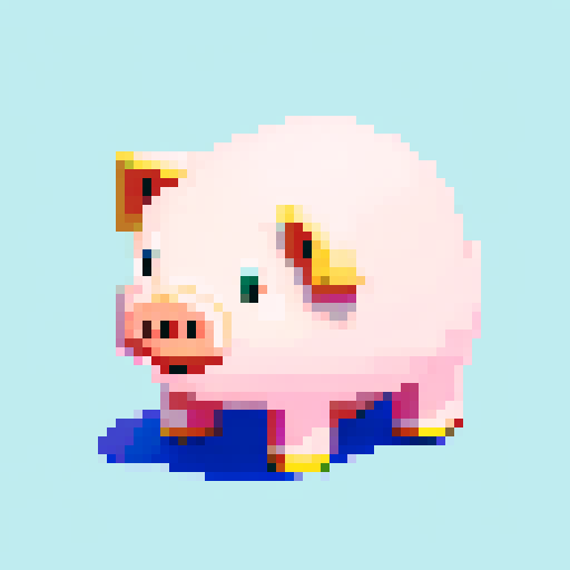 Pixel art snail sprite in a realistic pose, cartoony style, inspired by Super Auto Pets and Paper Mario, cute but not childish, no border, sRGB PNG