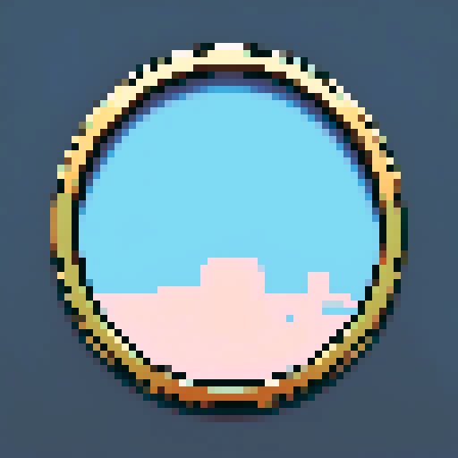 round empty golden frame