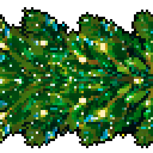 Christmas tree branch adorned with shimmering, delicate white garlands, capturing the essence of the holiday spirit in vibrant pixelated art, with colors optimized for sRGB display