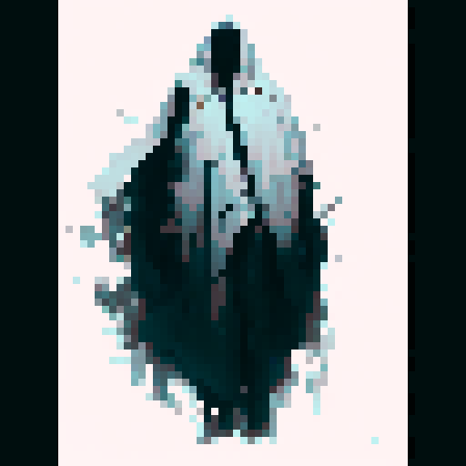 Hovering hooded ghost enemy