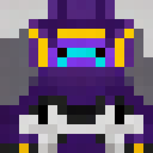 Purple-robed warlock with a menacing void helmet, rendered in a 16x16 pixel portrait style.