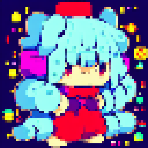 Kirby's adventure through a neon-lit candy land featuring towering lollipops, flying cupcakes, and a menacing boss battle with a towering, pixelated candy dragon, all rendered in a gorgeous anime style with a character portrait close up.