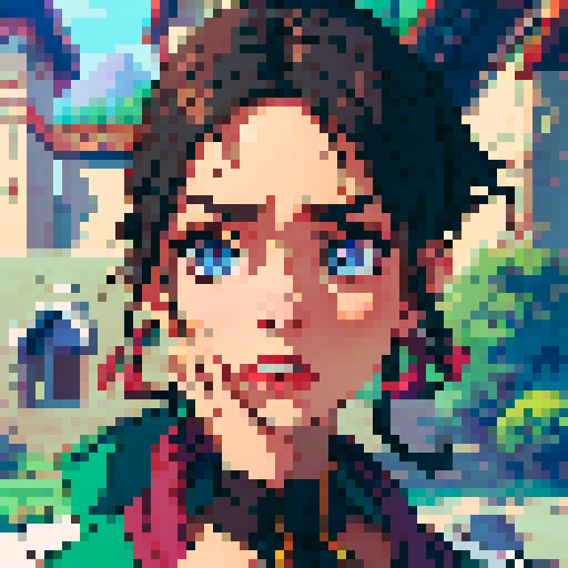 A face pixel art