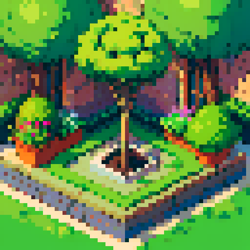 a topiary plant isometric asset in a decorative pot from an art nouveau garden