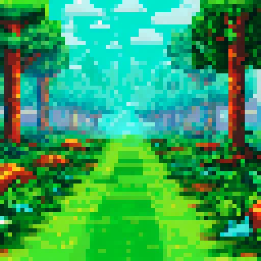 an endless carpet of green leaves, overlapping and tiled for a retro platformer background