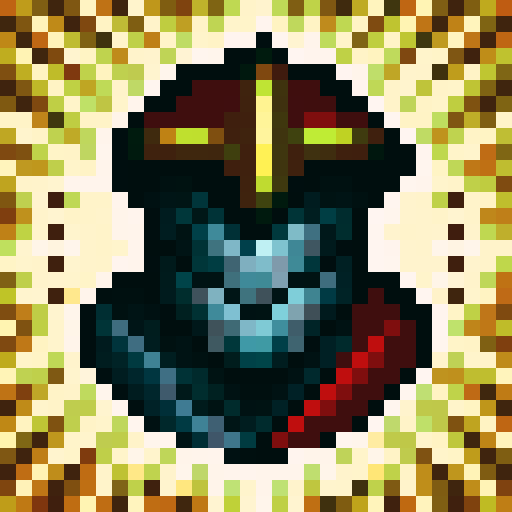 Firebreathing war general with a fierce expression, adorned in golden armor and a red cape, holding a sword with flames licking the blade, against a background of billowing smoke and embers in a pixelated, skill art style for a game icon.