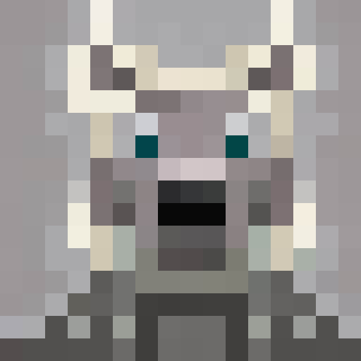 white, black, and grey, cavalier dog head, game icon, 16x16, pixel art, close up, portrait, expressive eyes, floppy ears