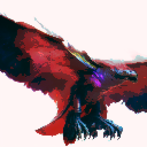 Large monster bird swooping in to attack